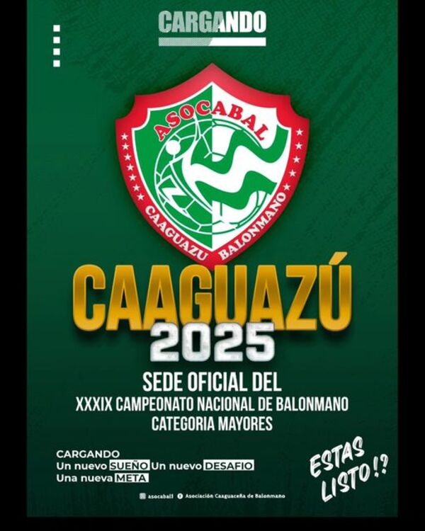Caaguazú será sede del XXXIX Campeonato Nacional de Mayores de Balonmano en 2025