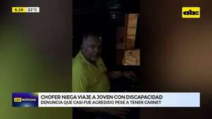 Video: Chofer negó viaje a joven con discapacidad   - ABC Noticias - ABC Color
