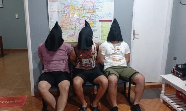 Violento robo domiciliario: Tres detenidos tras persecución policial