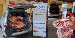 Golpe al contrabando: incautan 1.500 kilos de carne en el Puente de la Amistad
