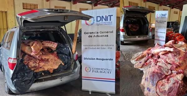 Golpe al contrabando: incautan 1.500 kilos de carne en el Puente de la Amistad
