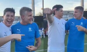 [VIDEO] ¡Atendé cómo reaccionó Martín Palermo con la imitación de Enrique Pavón!
