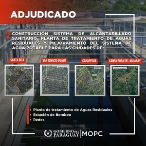 Gobierno adjudica obras sanitarias para cuatro ciudades de la Región Oriental • RADIO NACIONAL