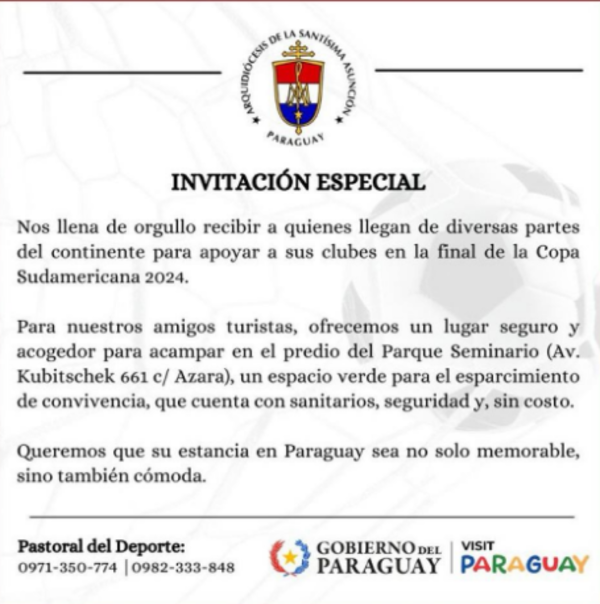 El Parque Seminario acogerá a visitantes por la final sudamericana - Portal Digital Cáritas Universidad Católica