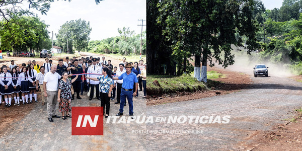 INAUGURAN PAVIMENTO TIPO EMPEDRADO EN COLONIA URUGUAYA DE GRAL ARTIGAS - Itapúa Noticias