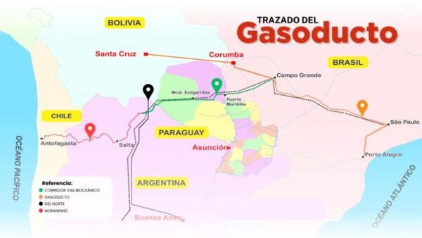 Presentan el trazado del gasoducto a través del Chaco