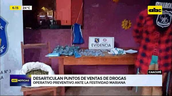 Caacupé: desarticulan puntos de ventas de drogas - ABC Noticias - ABC Color