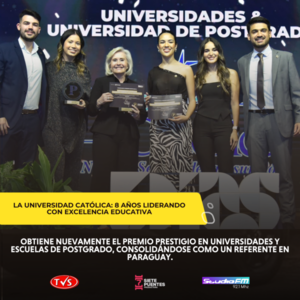 La Universidad Católica recibe el Premio Prestigio por octavo año consecutivo - TVS