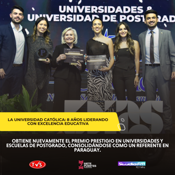 La Universidad Católica recibe el Premio Prestigio por octavo año consecutivo - TVS