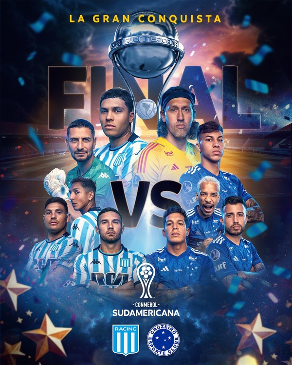 ¡Onceno confirmado de Racing y Cruzeiro para medirse en la final de la CONMEBOL Sudamericana! - trece