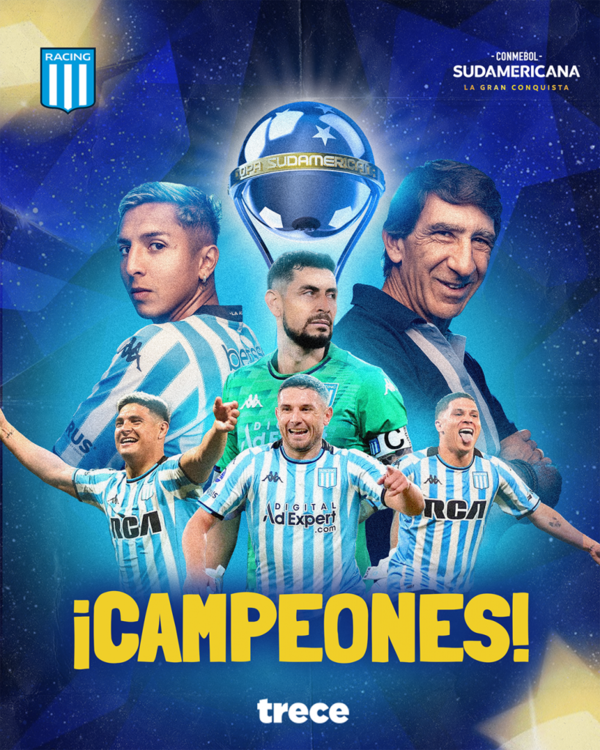 ¡La copa se va a Avellaneda!: Racing es campeón de la CONMEBOL Sudamericana - trece