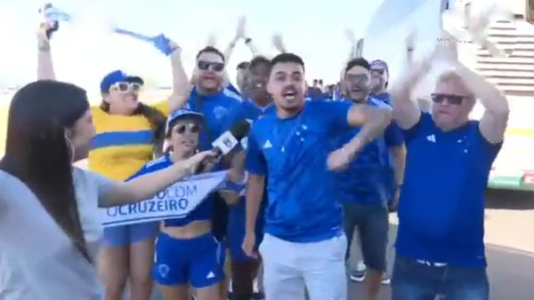 Hinchas de Cruzeiro armaron la fiesta previo a la final de la Sudamericana - SNT