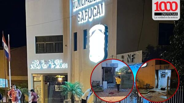 Sapucai: roban cajero del BNF y el auto de un policía de guardia - 1000 Noticias