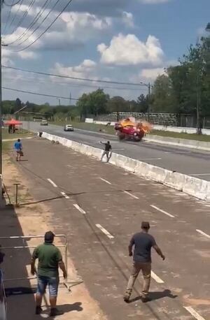 Video: otro grave accidente en competencia en el ex-Aratirí - Policiales - ABC Color