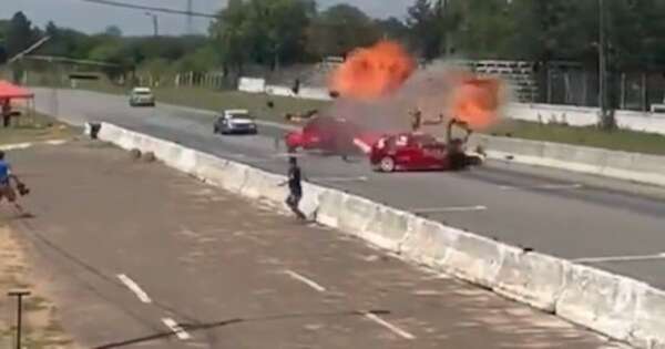 La Nación / Reportan triple choque en el autódromo Rubén Dumot