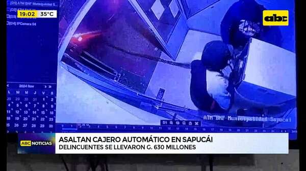 Sapucái: asaltan cajero automático y roban más de G. 630 millones - ABC Noticias - ABC Color