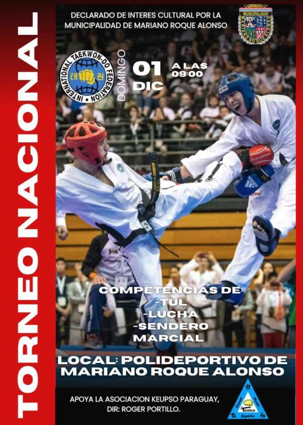 Taekwondo: Torneo Nacional en Roque Alonso - Polideportivo - ABC Color