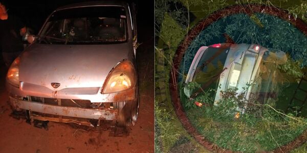 AUTOMOVILISTA VOLCÓ POR INTENTAR ESQUIVAR A UN ZORRITO - Itapúa Noticias