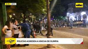 Agresión policial contra hincha olimpista: “sí o sí habrá sanción” dice comandante  - ABC Noticias - ABC Color
