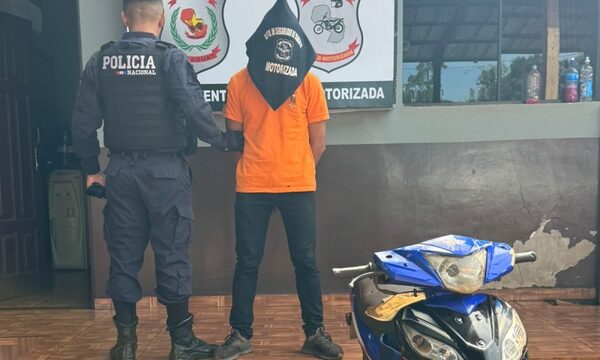 Capturan a motochorro que despojó su celular a un adolescente