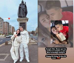 ¿Enamorado? ¿¡Yo!? Lleno de se dejó ver Julio Enciso en Inglaterra con su “nueva lapa”