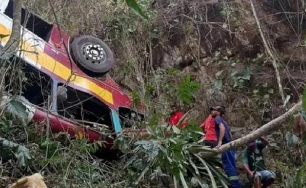 Tragedia en Brasil: al menos 18 muertos al caer un colectivo a un precipicio - 1000 Noticias