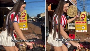 Arrieros forman fila para comer su asadito