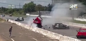 Aparatoso choque en la última fecha del Campeonato de Pista del CAV - SNT