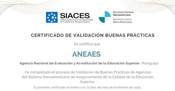 Diario HOY | ANEAES obtiene certificación internacional de calidad en educación superior