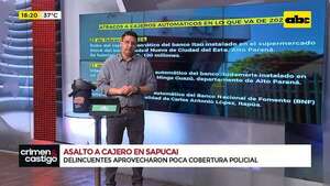 Robo de cajero en Sapucái: ¿Cuál es la relación con otros atracos a sedes bancarias? - Crimen y castigo - ABC Color