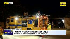 Video: Incendio afectó parte de una vivienda en Luque  - ABC Noticias - ABC Color