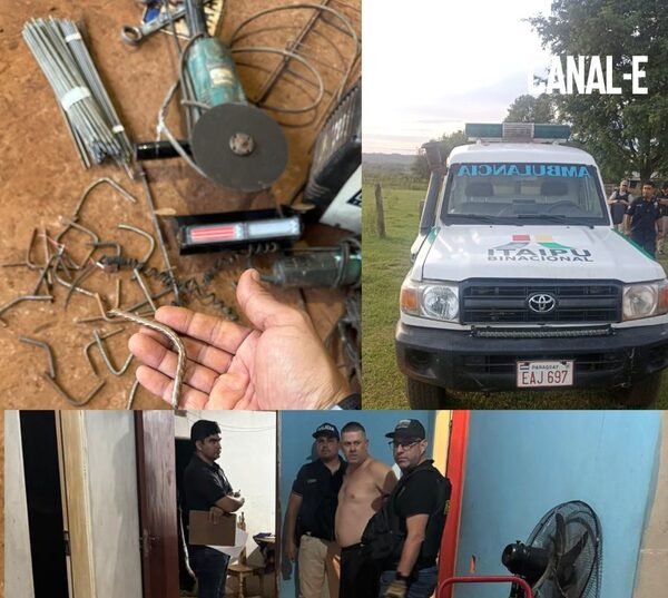EVIDENCIAS DE LO INCAUTADO TRAS LA DETENCIÓN DE LOS RESPONSABLES DEL ATRACO AL BANCO EN NARANJAL