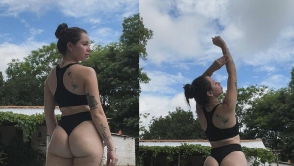 Ramonita Vera tuvo calor y peló cuerazo en la piscina