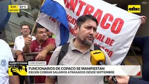 Empleados de Copaco protestan por salarios atrasados: “Hay gente que pasa hambre”  - ABC Noticias - ABC Color