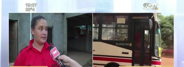 Natalia, la primera mujer al mando de un bus en Minga Guazú - SNT
