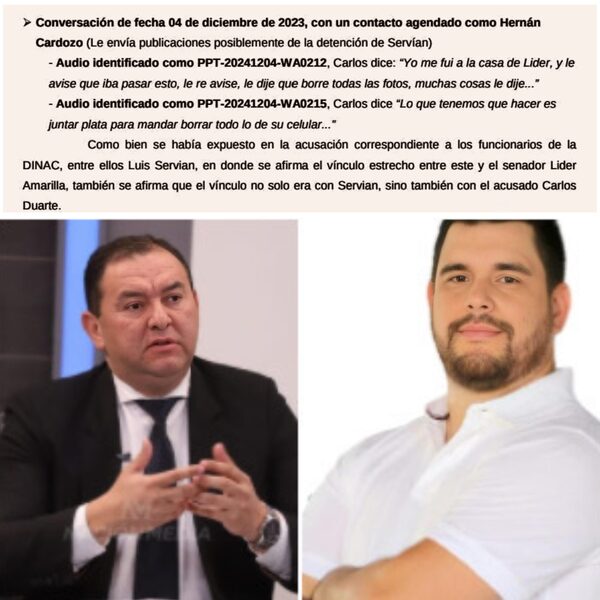 “Fui a la casa de Líder, le avisé que iba a pasar esto y le dije que borre las fotos”