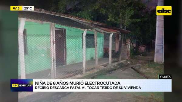 Villeta: niña de ocho años murió electrocutada - ABC Noticias - ABC Color