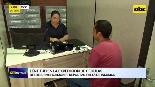 Identificaciones: lentitud en la expedición de cédulas - ABC Noticias - ABC Color
