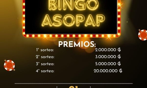 A.S.O.P.A.P organiza gran bingo solidario
