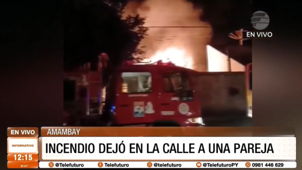 Incendio dejó en la calle a una pareja