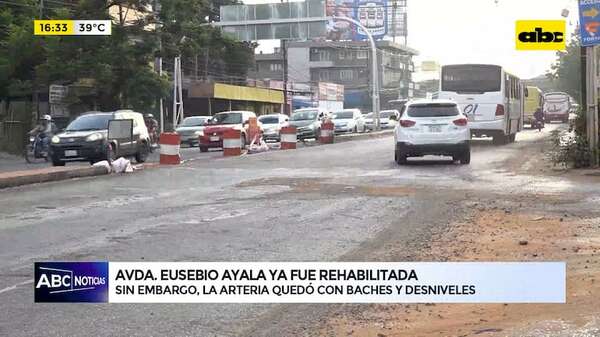 Video: rehabilitan la avenida Eusebio Ayala, pero con más problemas que soluciones - ABC Noticias - ABC Color