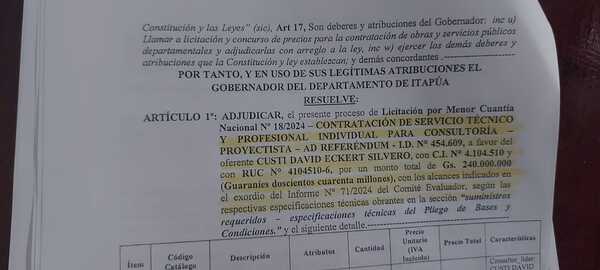 Óscar Flecha denuncia el uso cuestionable de recursos en la Gobernación de Itapúa: millonarias contrataciones de consultorías mientras se desatienden necesidades básicas - TVS