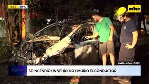 Avda. Mcal López: un fallecido tras choque e incendio de vehículo - ABC Noticias - ABC Color