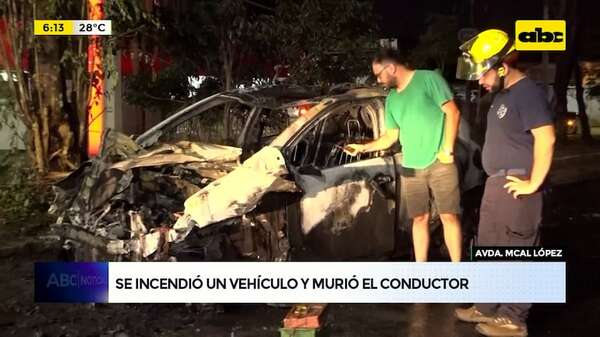 Avda. Mcal López: un fallecido tras choque e incendio de vehículo - ABC Noticias - ABC Color