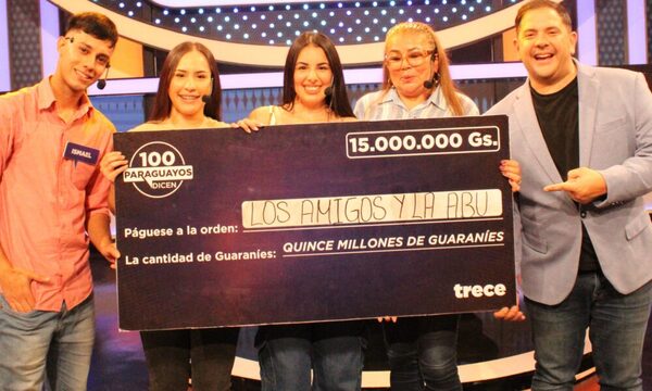 ¡Qué purete! Otro equipo de amigos se ganó un dineral en “100 Paraguayos Dicen”