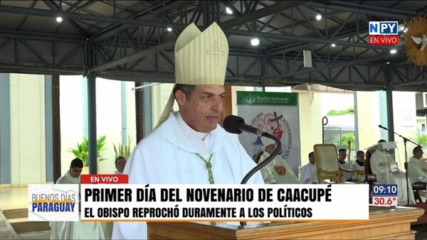 Obispo chaqueño criticó la "vida principesca" de los políticos durante la misa de Caacupé