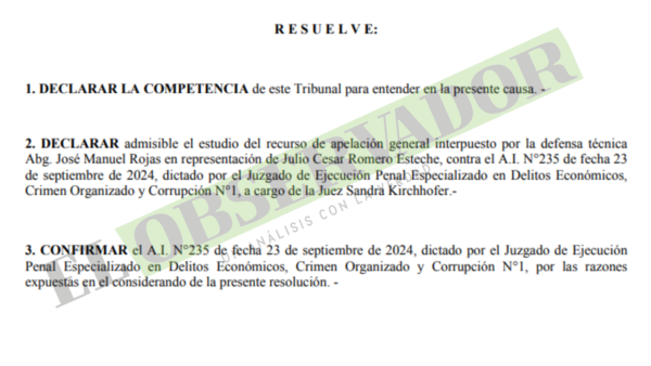 Otorgamiento de salidas transitorias esta sujeto al cumplimiento de todos los requisitos, según Cámara