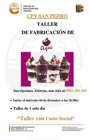 Aprende a elaborar açai de manera profesional en Encarnación
