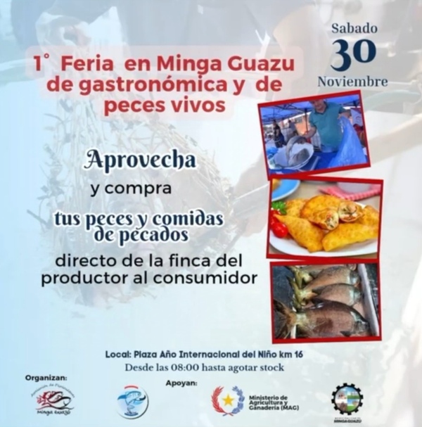 Minga Guazú: preparan primera feria gastronómica de pescado y peces vivos - La Clave
