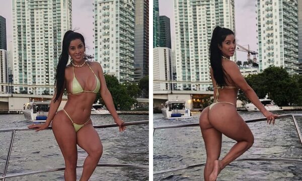 ¡Quién pudiera! ¡Mirále a esta modelo paraguaya pelando cuero en Miami!